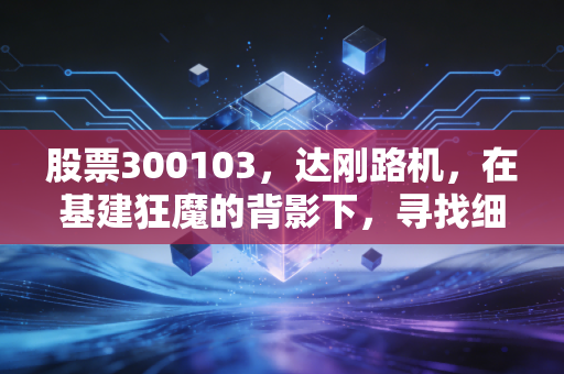 股票300103，达刚路机，在基建狂魔的背影下，寻找细分赛道的隐形冠军