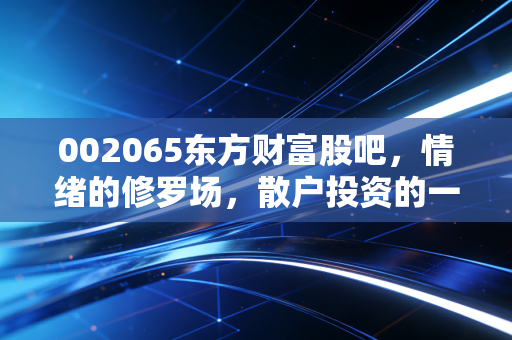 002065东方财富股吧，情绪的修罗场，散户投资的一面镜子