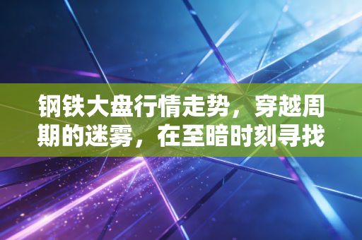 钢铁大盘行情走势，穿越周期的迷雾，在至暗时刻寻找被低估的硬核资产