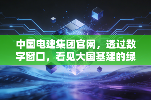 中国电建集团官网，透过数字窗口，看见大国基建的绿色脉搏与全球野心