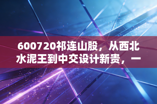 600720祁连山股，从西北水泥王到中交设计新贵，一场跨越周期的资本蜕变