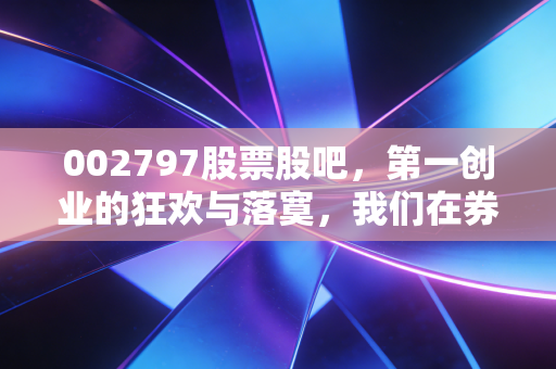 002797股票股吧，第一创业的狂欢与落寞，我们在券商股里究竟在赌什么？