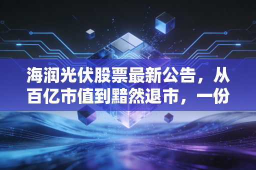 海润光伏股票最新公告，从百亿市值到黯然退市，一份迟来的清算书与散户的血泪启示