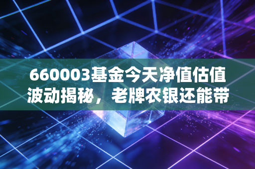 660003基金今天净值估值波动揭秘，老牌农银还能带我们飞多远？