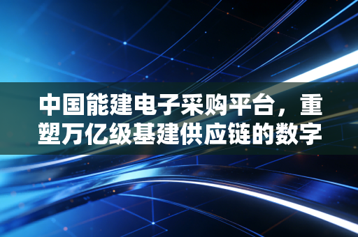 中国能建电子采购平台，重塑万亿级基建供应链的数字化引擎