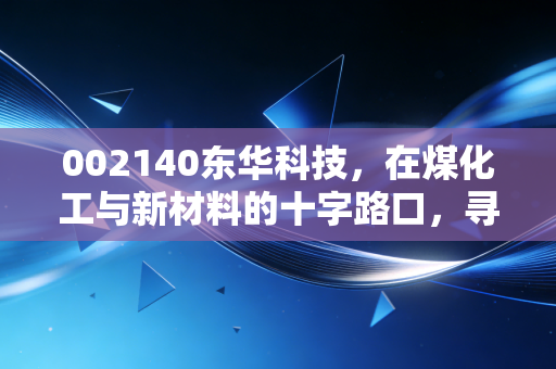 002140东华科技，在煤化工与新材料的十字路口，寻找被低估的隐形冠军