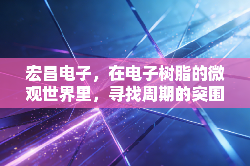 宏昌电子，在电子树脂的微观世界里，寻找周期的突围之路