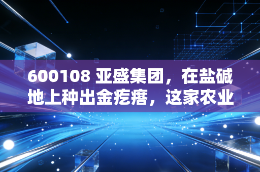 600108 亚盛集团,在盐碱地上种出金疙瘩,这家农业国企的底色与野望