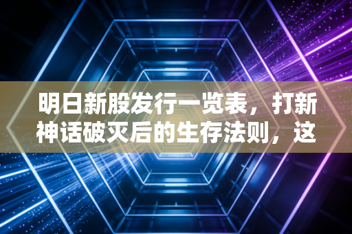 明日新股发行一览表,打新神话破灭后的生存法则,这三只新股你会申购吗?