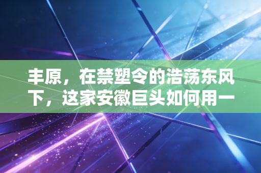 丰原，在禁塑令的浩荡东风下，这家安徽巨头如何用一粒玉米颠覆我们的未来？