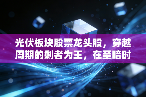 光伏板块股票龙头股，穿越周期的剩者为王，在至暗时刻寻找价值锚点