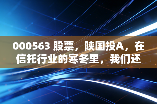 000563 股票，陕国投A，在信托行业的寒冬里，我们还能抱有希望吗？