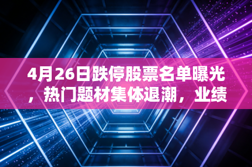 4月26日跌停股票名单曝光，热门题材集体退潮，业绩雷引爆恐慌，散户该如何避坑？