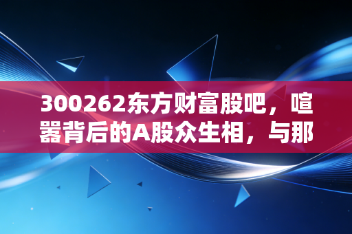300262东方财富股吧,喧嚣背后的A股众生相,与那个永远在销户的你