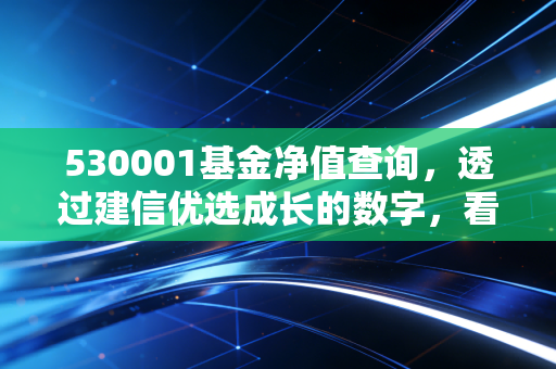530001基金净值查询,透过建信优选成长的数字,看懂长期投资的焦虑与希望