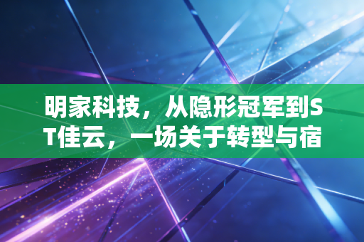 明家科技，从隐形冠军到ST佳云，一场关于转型与宿命的深度复盘