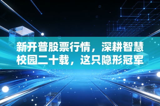 新开普股票行情，深耕智慧校园二十载，这只隐形冠军到底值不值得拿？