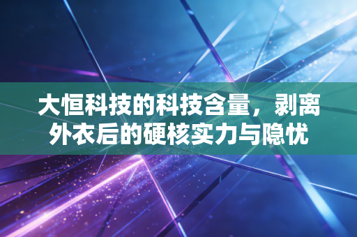 大恒科技的科技含量，剥离外衣后的硬核实力与隐忧