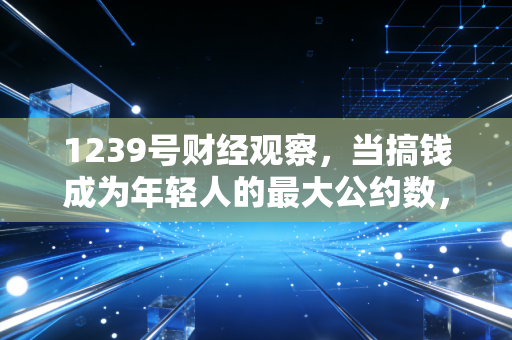 1239号财经观察,当搞钱成为年轻人的最大公约数,我们该如何安放那颗焦虑的心?