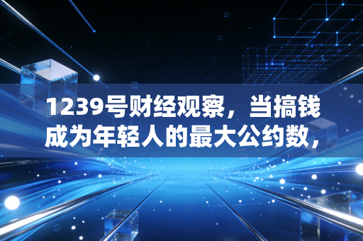 1239号财经观察,当搞钱成为年轻人的最大公约数,我们该如何安放那颗焦虑的心?