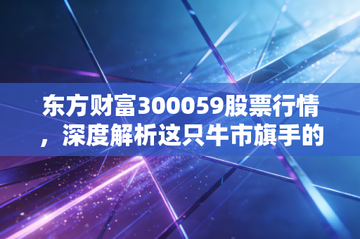 东方财富300059股票行情，深度解析这只牛市旗手的成色与未来，散户该如何拥抱？