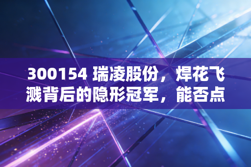 300154 瑞凌股份，焊花飞溅背后的隐形冠军，能否点燃智能制造的新引擎？