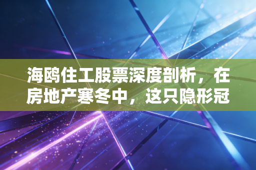 海鸥住工股票深度剖析，在房地产寒冬中，这只隐形冠军还能飞多高？