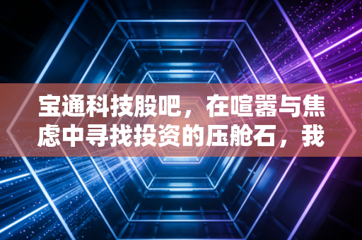 宝通科技股吧，在喧嚣与焦虑中寻找投资的压舱石，我看懂了双轮驱动的真实逻辑
