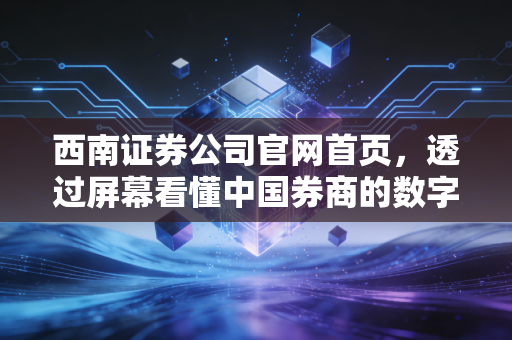 西南证券公司官网首页,透过屏幕看懂中国券商的数字化焦虑与股民的真实悲欢