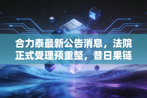 合力泰最新公告消息，法院正式受理预重整，昔日果链巨头能否迎来涅槃重生？
