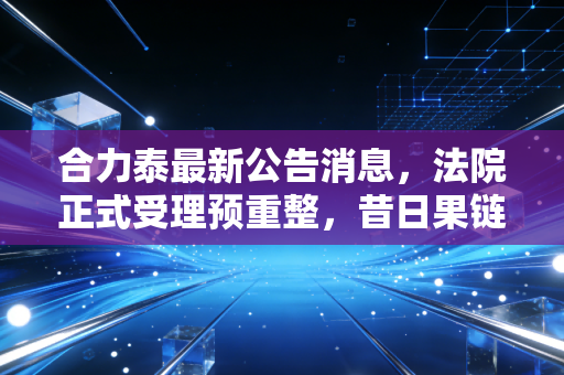 合力泰最新公告消息,法院正式受理预重整,昔日果链巨头能否迎来涅槃重生?