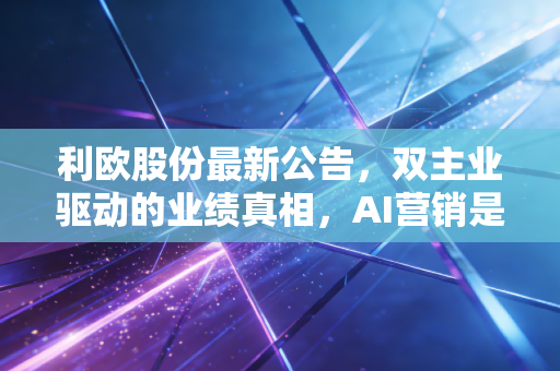 利欧股份最新公告,双主业驱动的业绩真相,AI营销是画饼还是实干?