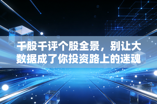 千股千评个股全景,别让大数据成了你投资路上的迷魂汤