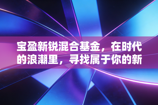 宝盈新锐混合基金，在时代的浪潮里，寻找属于你的新锐机会