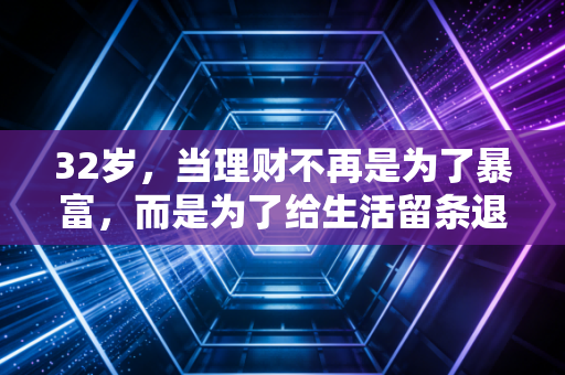 32岁，当理财不再是为了暴富，而是为了给生活留条退路