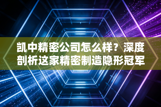 凯中精密公司怎么样？深度剖析这家精密制造隐形冠军的成色与隐忧