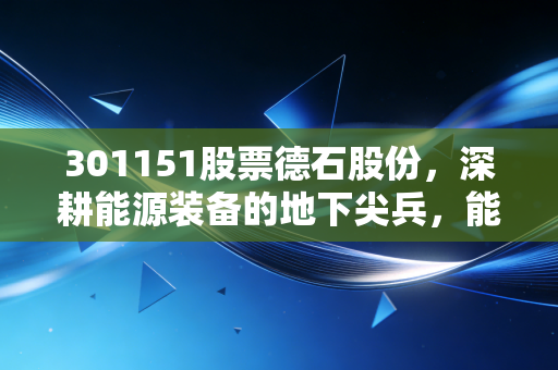 301151股票德石股份，深耕能源装备的地下尖兵，能否在油价波动中突围？