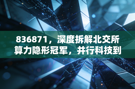 836871，深度拆解北交所算力隐形冠军，并行科技到底是不是AI时代的卖铲人？