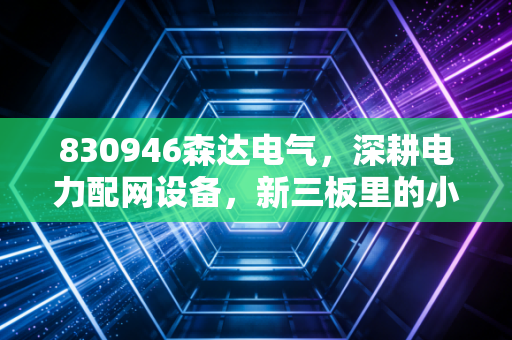 830946森达电气，深耕电力配网设备，新三板里的小而美能否穿越周期？