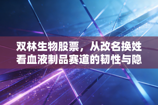 双林生物股票,从改名换姓看血液制品赛道的韧性与隐忧