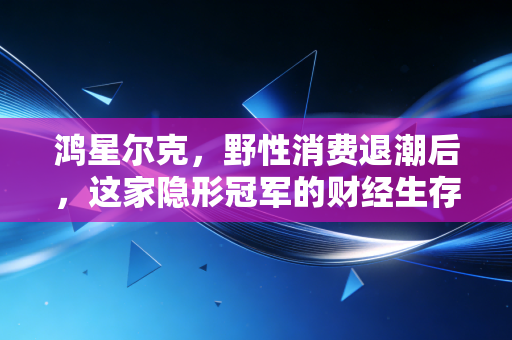 鸿星尔克，野性消费退潮后，这家隐形冠军的财经生存启示录