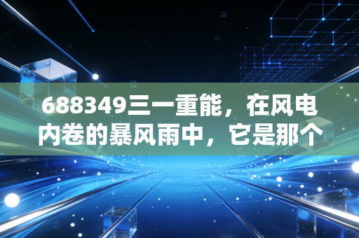 688349三一重能,在风电内卷的暴风雨中,它是那个手握利刃的破局者吗?