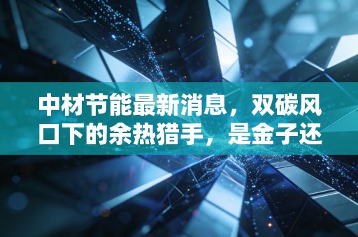 中材节能最新消息，双碳风口下的余热猎手，是金子还是沙砾？