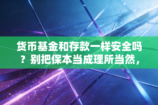 货币基金和存款一样安全吗？别把保本当成理所当然，聊聊我们钱包里的那些事儿
