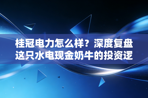 桂冠电力怎么样?深度复盘这只水电现金奶牛的投资逻辑与真实价值