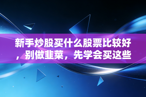 新手炒股买什么股票比较好，别做韭菜，先学会买这些稳稳的幸福