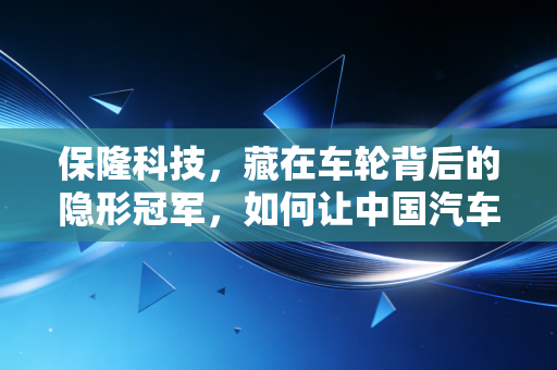 保隆科技，藏在车轮背后的隐形冠军，如何让中国汽车更聪明？