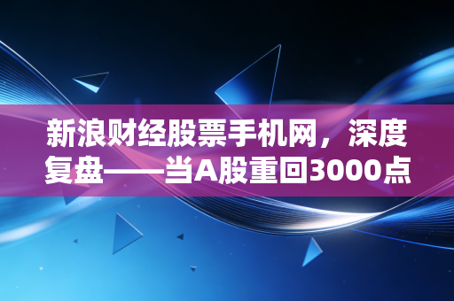 新浪财经股票手机网，深度复盘——当A股重回3000点，普通股民该如何在喧嚣中守住钱袋子？