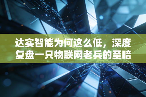 达实智能为何这么低，深度复盘一只物联网老兵的至暗时刻与未来迷局