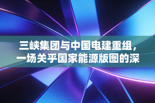 三峡集团与中国电建重组，一场关乎国家能源版图的深度联姻